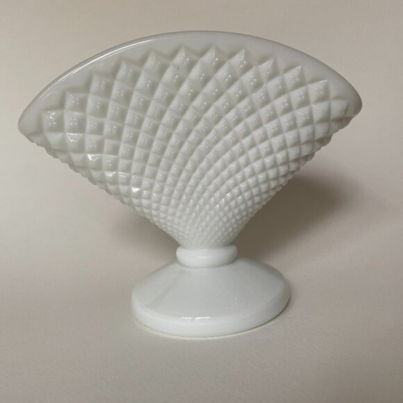 Westmoreland Other - Westmoreland Hobnail Milk Glass fan vase